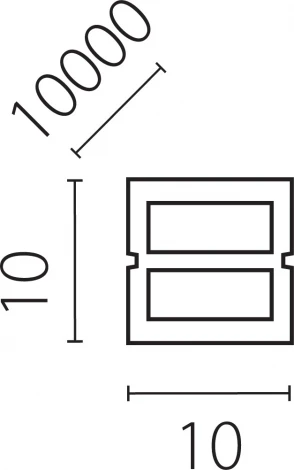 Профиль квадратный силиконовый 10м/упак д/LED ленты Lightstar Profiled 441010