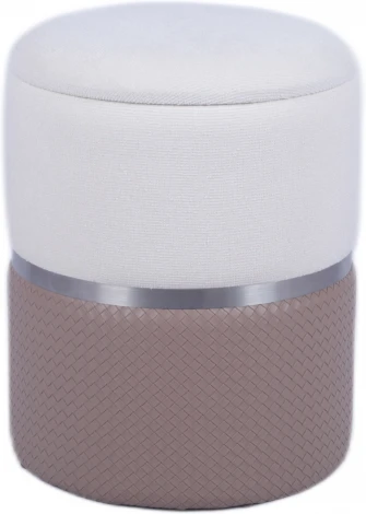 Пуф Кэрри с ящиком серебро шенилл светло-коричневый Stool Group арт.УТ000039381