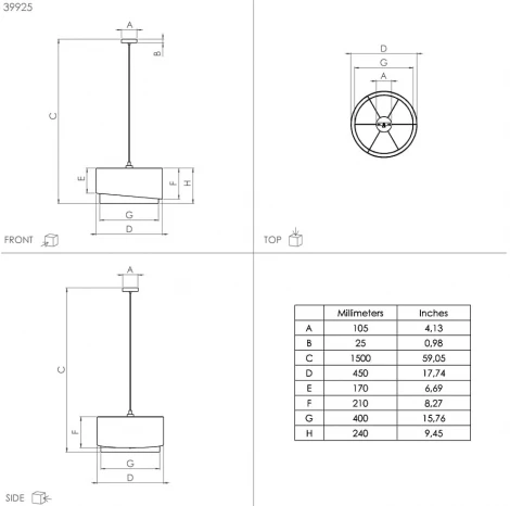 Подвесной светильник Eglo MANDERLINE 39925