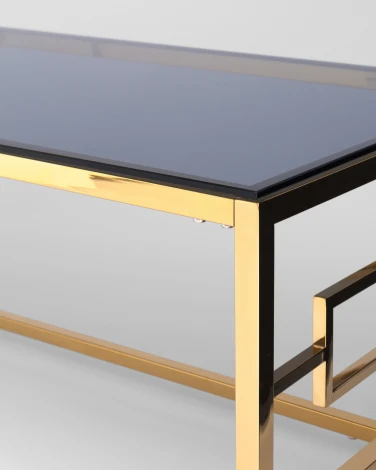 Журнальный стол Stool Group 120*60 БРУКЛИН золото стекло smoke УТ000001494