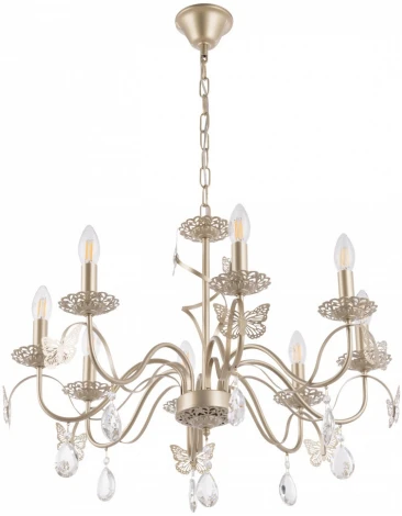 Подвесная люстра Arte Milano AM346179 346179/8 CG (220V, подвески, на цепи, подсвечник, свеча)