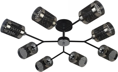 Потолочная люстра на штанге Reluce 01405-3.3-08B BK+CR (220V)