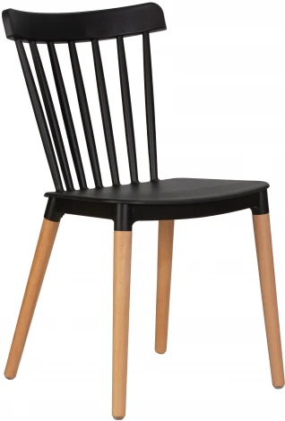 Стул обеденный THEO (ножки светлый бук, цвет черный (B-03))