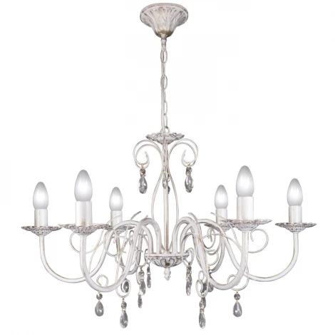 Люстра подвесная Day&Night, 6 ламп, белый с золотом и прозрачным