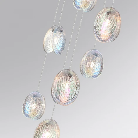 Подвесная люстра каскадная Odeon Light Mussels 5039/7 черный/перламутровый/металл/стекло G9 7*40W (220V, на проводе)