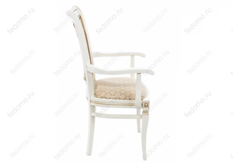 Кресло Woodville Mariano молочное с патиной 438327