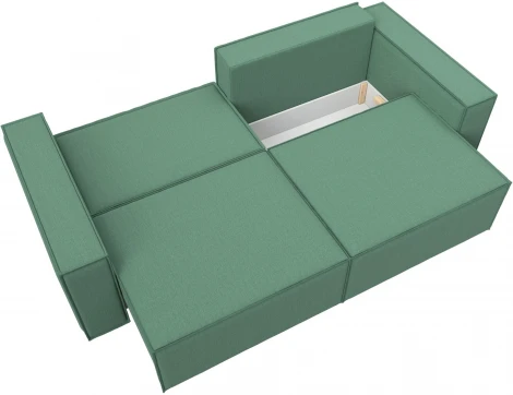 Диван прямой Куба (Зеленый/Рогожка) Лига Диванов арт.124095