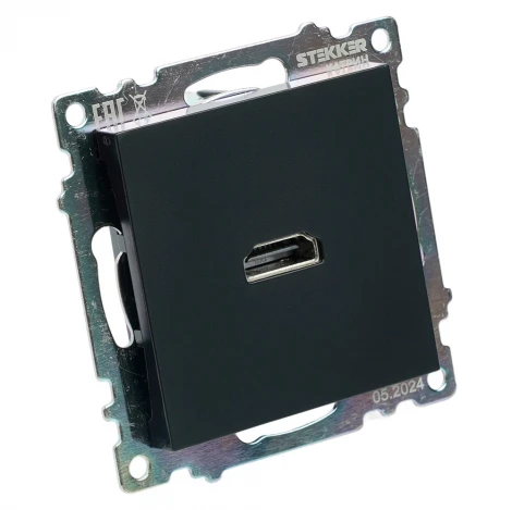 Розетка HDMI (черный) Stekker Катрин 50062