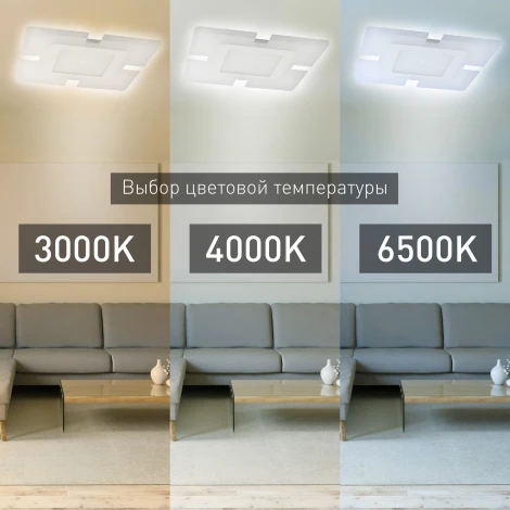 Потолочный светильник светодиодный с пультом регулировкой цветовой температуры и яркости ЭРА SPB-6 GEO 1 RC 60 (220V)