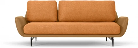 Диван Ispani трехместный ОГОГО (арт.786860), (Ткань,Экокожа/Оранжевый)