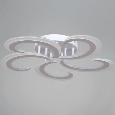 Потолочная люстра светодиодная на штанге с пультом с регулировкой цветовой температуры, яркости и с ночным режимом Reluce 05090-0.3-05 WH