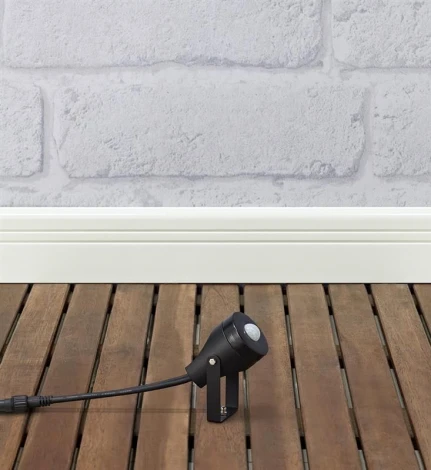 Датчик движения инфракрасный грунтовый Markslojd Garden 24, черный, 24V, IP44