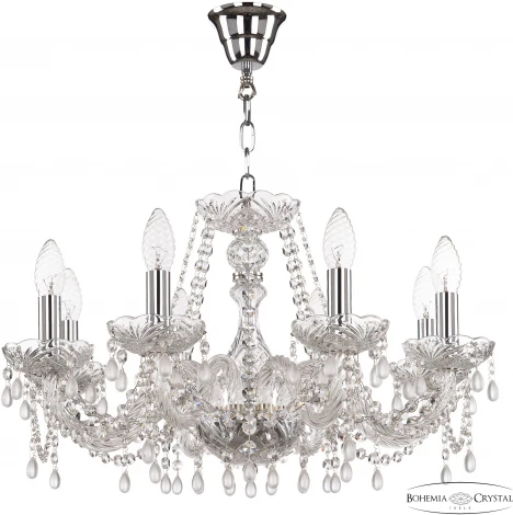 Подвесная люстра Bohemia 112 112/8/195 Ni V0300 (220V, подвески, на цепи, подсвечник, свеча)