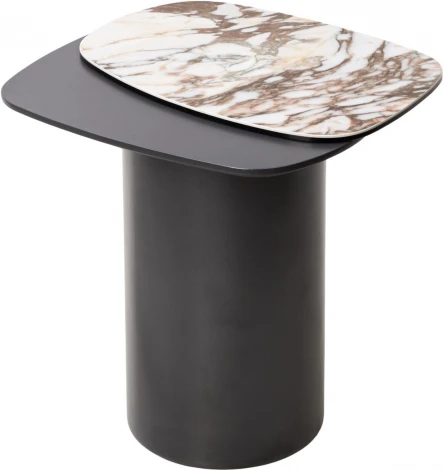 Стол кофейный ARVID TL-312 испанская керамика на стекле/ МДФ окраш. / темно-серый МДФ каркас ®DISAUR (арт.626M05807)