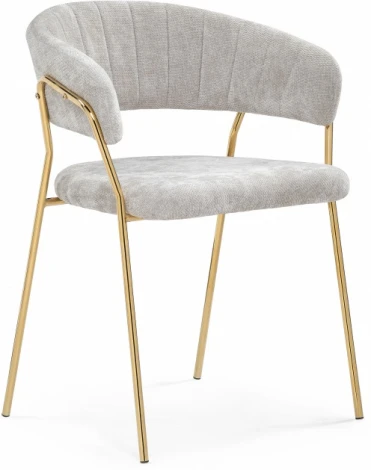 Стул на металлокаркасе Kamelia 1 (Kamelia 1 light gray fabric / gold) Woodville арт.15757