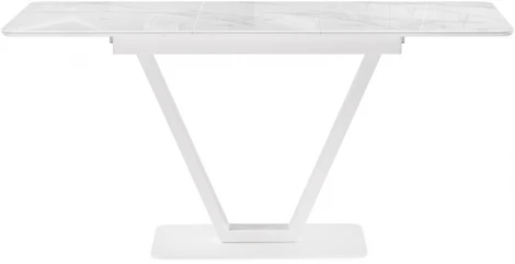 Стол на тумбе Woodville Бугун 120х80х77 белый мрамор / белый 532391