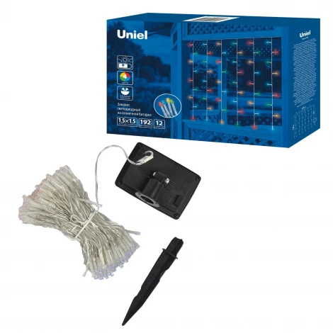 Грунтовый светильник на солнечной батарее Uniel USL-S-132/PT1515 MULTICOLOR CURTAIN (LED, IP44)