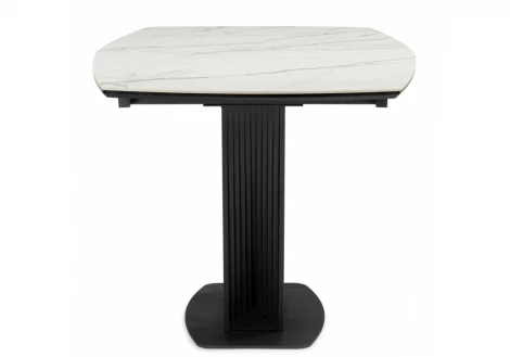 Керамический стол Вейл 160(205)х89 gilt white / черный 626060