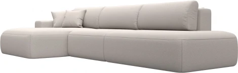 Диван угловой Лига-036 НПБ Модерн Лонг левый угол Лига Диванов (Замша) арт.127762L