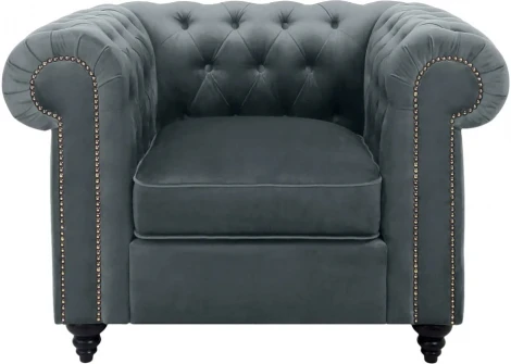 Кресло Chester Classic ОГОГО (арт.344181), (Ткань/Серый)