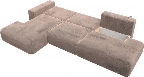 Диван угловой Лига-036 НПБ Модерн Лонг левый угол Лига Диванов (Велюр) арт.127755L