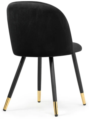 Стул Woodville на металлокаркасе Gabi black / black / gold 15381