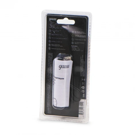 Ручной фонарь светодиодный аккумуляторный 3W Gauss GF207