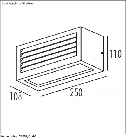 Настенный светильник уличный Lucide Dimo 27853/01/97 (220V, IP54)