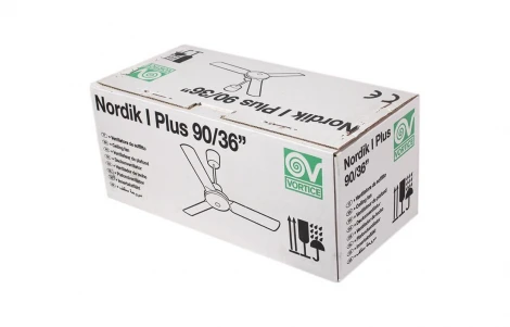 Потолочный вентилятор матовый белый 900 мм IPX5 Vortice Nordik International Plus 90/36 61701VRT