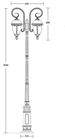Наземный фонарь St.LOUIS L 89110LA/18/E7 Bl мат/тр