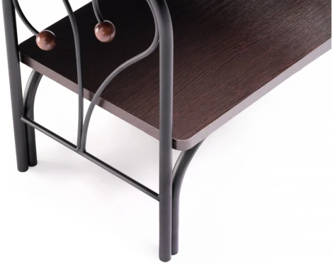 Прикроватная тумба Woodville Клео 2 черная / венге 446218