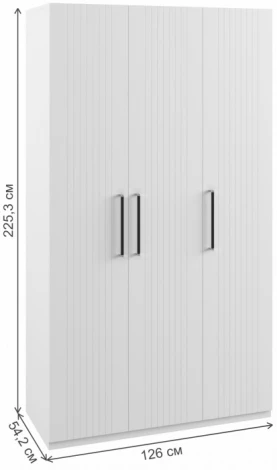 Шкаф Венеция 1260 (Венеция 1260 белый шагрень / белый) Woodville арт.497647