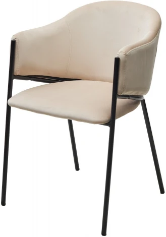 Стул M-City ДИЛЛ, цвет H-06 Бежевый, велюр / черный каркас