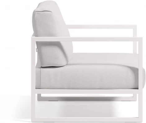 Кресло из ротанга La Forma (ex Julia Grup) Comova (Белый/ Пена,Металл,Алюминий,Искусственные волокна)