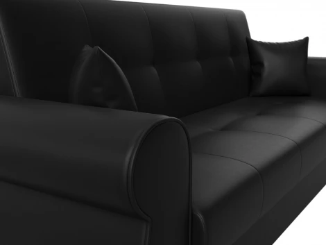 Диван-книжка Лига-019 (Черный/Экокожа) Лига Диванов арт.118386