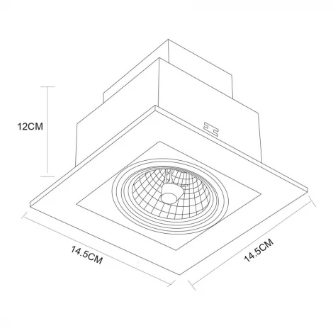 Встраиваемый точечный светильник Arte Lamp Cardani Medio A5930PL-1BK