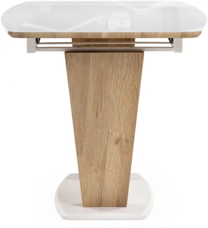 Стол на тумбе Notta Петир 120(160)х80 ультра белый / дуб вотан 511237