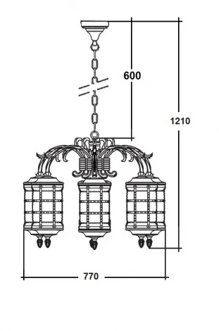 Уличный светильник подвесной Oasis Light BARSELONA 81270/6/16 cover Gw