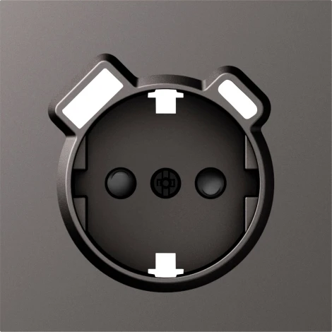 Накладка для розетки Schuko с зарядным устройством USB A+C, со шторками 16A 250В, матовый титан Donel S08 DS22945