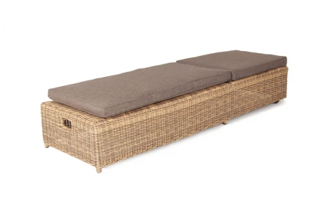 Шезлонг с подушкой, цвет соломенный 4SIS Рим YH-L1032W-1