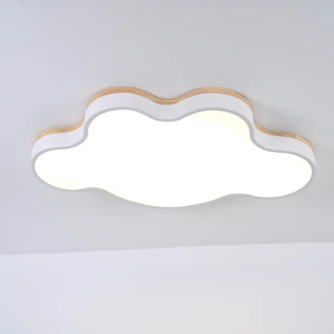 Потолочный светильник Wi-Fi Cloud Eco D83 White By ImperiumLoft Cloud-Eco01 (для детской, LED, 220V, голосовое управление, умный дом - Алиса, тучи)