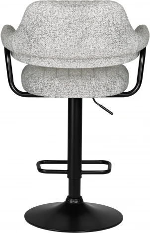 Стул барный DOBRIN CHARLY BLACK (светло-серый твид (LEO04))