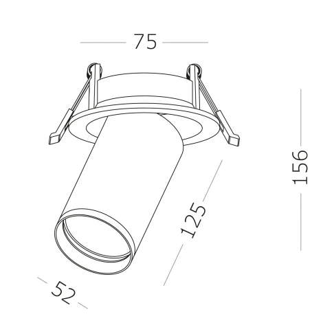 Встраиваемый светильник светодиодный черный LED 1*7W 3000K ST Luce ST759.438.07