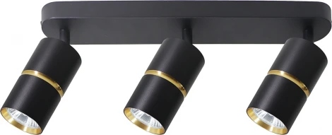 Спот настенно-потолочный Feron ML1863 ZEN 48645 GU10, чёрный, золото (220V)