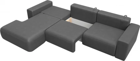 Диван угловой Лига-036 НПБ Классик Лонг левый угол Лига Диванов (Замша) арт.127801L