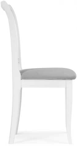 Деревянный стул Woodville Фрезино серый велюр / белый 515972