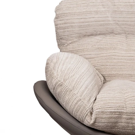 Кресло BLISS латте, экокожа, шенилл Bradex Home FR 1084