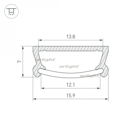 Профиль TM-2000 (CT) (Алюминий) 016939 Arlight TM