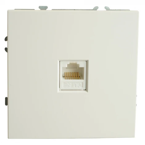 Розетка Ethernet RJ-45 (белый фарфор, soft touch) Stekker Эмили 49873