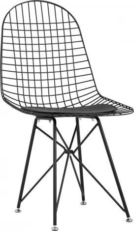 Стул обеденный Eiffel черный с черной подушкой 4 шт Stool Group (арт.УТ000037511)